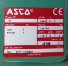 Asco Magnetventil E210D095V