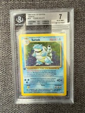 Turtok (Blastoise) 1. Edition Deutsch – BGS 7 – Base Set 1999 - Vintage