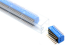 5x DIP Schalter Typ Piano, 8 Positionen / 8-polig, blau, printmontage, blau, NOS