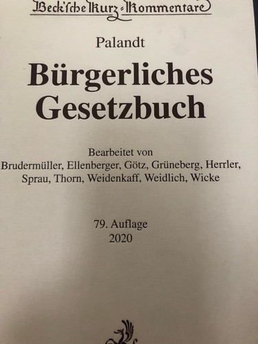 Palandt bgb kommentar - palandt, bgb-kommentar