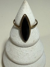 Vintage Ring Onyx Cabochon