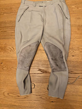 Herren Reithose mit Leder  Beige Größe Gr. 25