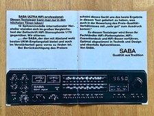 Saba Ultra Hifi Professional Receiver Original 1978 Vintage Advert Werbung