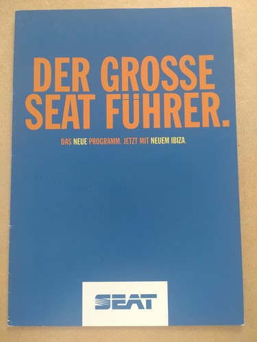 Seat programm prospekt 1993 - seat, 08.1993
