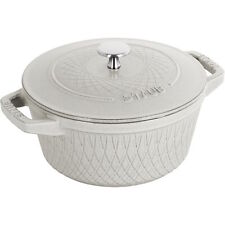 STAUB France Cocotte Twister 20 cm Gusseisen 2,3 Liter White Truffle