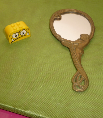 Handspiegel vintage messing - vintage,