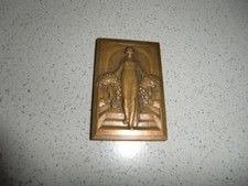 Bronze Relief antik Platte Bronzebild R. Benard Frankreich