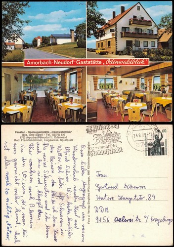Ansichtskarte amorbach - ansichtskarte,