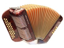Akkordeon Hohner Club III BS weinrot SELTENHEIT Sammlerstück TOP