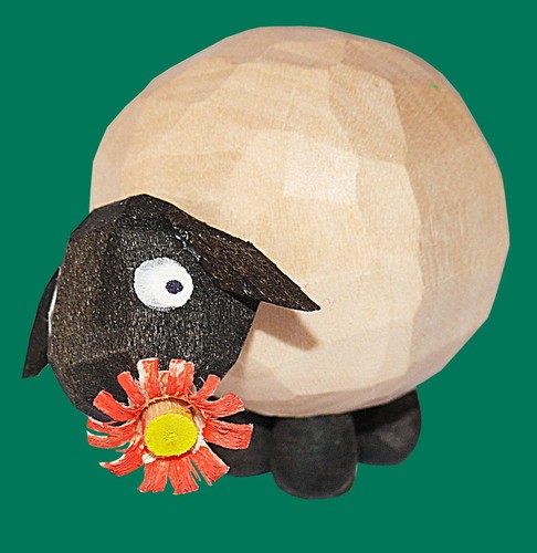 Schaf gustel mit blume - mit,