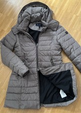 Original Armani Jeans Longjacke abnehmbare Kapuze IT Gr. 44 - DEU Gr. 38 Taupe