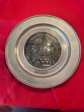 Großer Zinnteller REGENSBURG, ca 40 cm,  Bild ca.20cm, Gewicht über 1700 Gramm