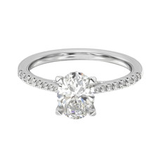 Weißgold Ringe Lab Grown Rund