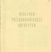 Berlin April 1957 Programm Berliner Philharmoniker Hans Knappertsbusch