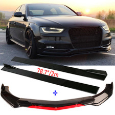 Spoilerschwert Frontspoiler Lippe 2m Seitenschweller für Audi A4 B8 S Line S4 FL