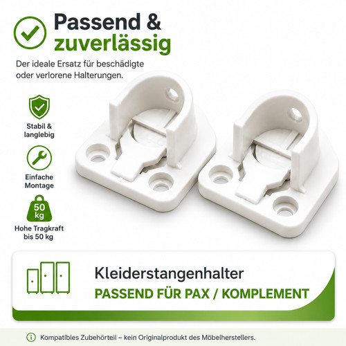 Kleiderstangenhalter - 2x,