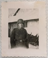 Stahlhelm Foto Portrait 2.WK Wehrmacht M35 Artillerie german helmet photo WW2