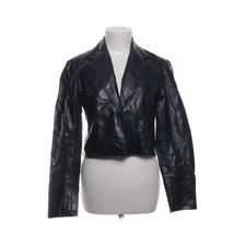 Zara, Blazer, Größe: S, Blau, Viskose, Einfarbig, Lederimitat, Damen #TfZ