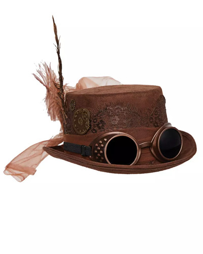 Brauner steampunk hut - brauner,