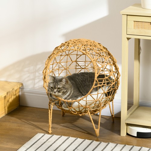 Pawhut rattan katzenkorb - rattan,