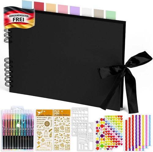 Diy fotoalbum schwarz - schwarz, mit