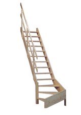 Dolle Raumspartreppe Normandie aus Holz - Gewendelt und Gerade