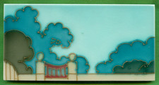 Jugendstil Fliese, Art Nouveau Tile Tegel Hemixem, Garten geschlickert tubelined
