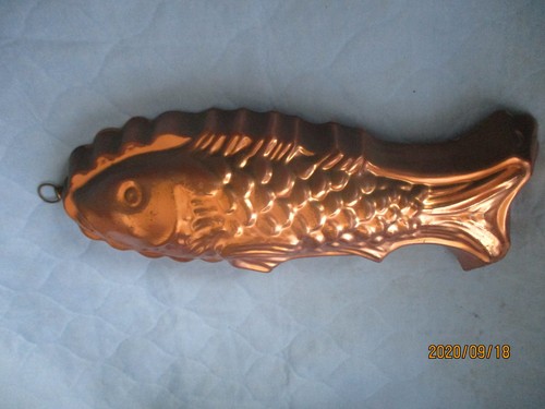 Alte kupfer backform - kupfer, fisch