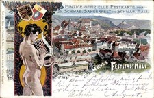 Wappen Künstler Litho Fuchs, Karl, Schwäbisch Hall Baden... - 11049258