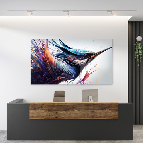 Abstrakter kolibri acrylglas - abstrakter,