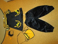 Fasching Karneval Kostüm Biene Maja Gr. 116 (6-8 Jahre) 4.tlg, mit Tasche, toll!
