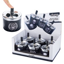 6 x Drehaschenbecher Skull