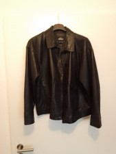 Nappa Leder Jacke, schwarz, Größe 46/48,
