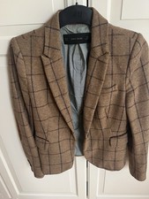 Zara Blazer Jacke Beige Braun