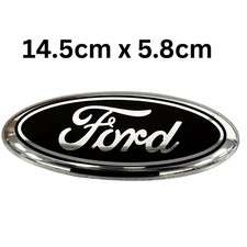 Für Ford Focus Mondeo Transit Cmax Heck Abzeichen Emblem Schwarz 14.5cm x 5.8cm