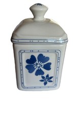 MARMELADENDOSE weiß / blau VILLEROY & BOCH Farmhouse Touch Blueflowers in OVP