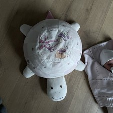 XL Schildkröte Rosa Weiß