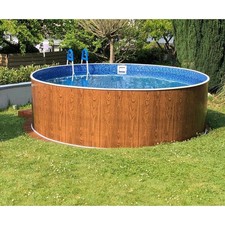 Rundpool Holzoptik 4.60 x 1.10