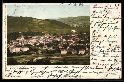 Ansichtskarte freiwaldau - ansichtskarte,