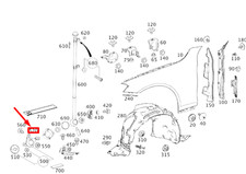 MB S W222 Kotflügelhalter