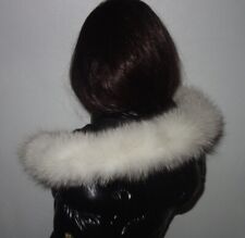 Polarfuchs Pelz Kapuze Kragen Blaufuchs Fellkragen Echt Fellstreifen Parka Jacke