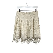 Ralph Lauren Rock Damen Größe Small Elfenbein Spitze Häkel Gypsy Bohemian