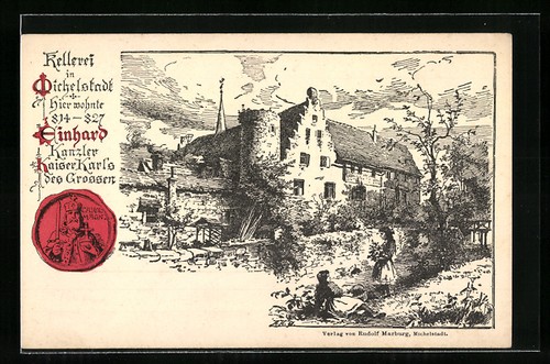 Künstler michelstadt - künstler-ak,