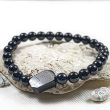 Schörl Armband 6 mm Kugel mit