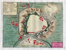 Wien Vienna Österreich Austria Kupferstich engraving map de Fer Mortier 1700