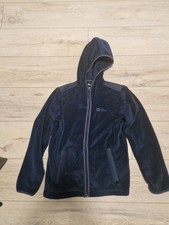 warme Teddy-Fleece-Jacke Gr. 152 von Jack Wolfskin in grau, beige unisex