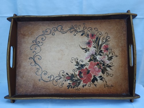 Altes tablett hintragebrett - tablett,
