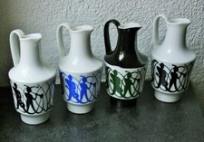 4 kleine Vasen-Krüge