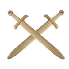 2er Holz Schwert Edler Ritter