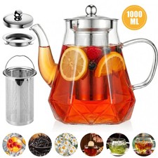 1L Teekanne Glasteekanne Mit